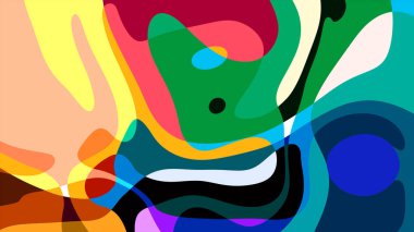 Yaz koleksiyonu için renkli sıvı ve sıvı soyut arkaplan