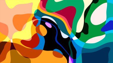 Yaz koleksiyonu için renkli sıvı ve sıvı soyut arkaplan