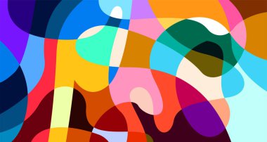 Renkli sıvı ve sıvı soyut arkaplanın vektör çizimi