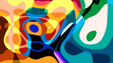 Yaz koleksiyonu için renkli sıvı ve sıvı soyut arkaplan