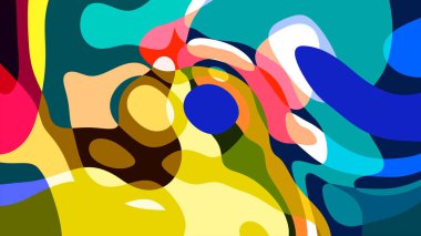 Yaz koleksiyonu için renkli sıvı ve sıvı soyut arkaplan