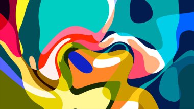 Yaz koleksiyonu için renkli sıvı ve sıvı soyut arkaplan