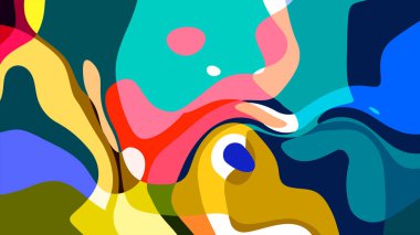 Yaz koleksiyonu için renkli sıvı ve sıvı soyut arkaplan