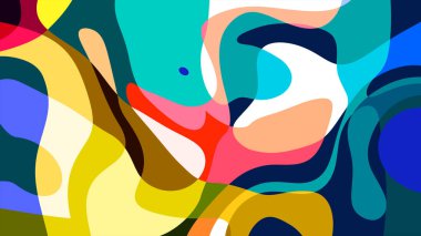 Yaz koleksiyonu için renkli sıvı ve sıvı soyut arkaplan