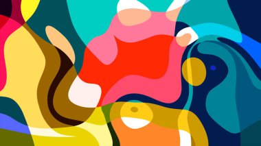 Yaz koleksiyonu için renkli sıvı ve sıvı soyut arkaplan