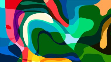 Yaz koleksiyonu için vektör renkli sıvı ve sıvı soyut arkaplan