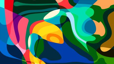 Yaz koleksiyonu için vektör renkli sıvı ve sıvı soyut arkaplan