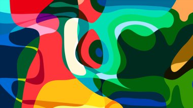 Yaz koleksiyonu için vektör renkli sıvı ve sıvı soyut arkaplan