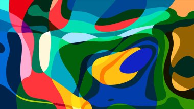 Yaz koleksiyonu için vektör renkli sıvı ve sıvı soyut arkaplan