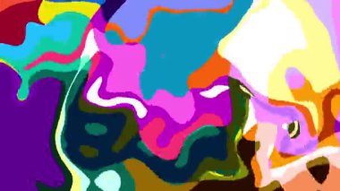 Yaz Müziği için Renkli Geometrik ve Psikedelik Hareket Grafik Görüntü Canlandırma Arkaplanı