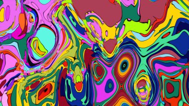 parlak renkli boya ile hipnotik girdaplar ile yaratıcı arka plan 