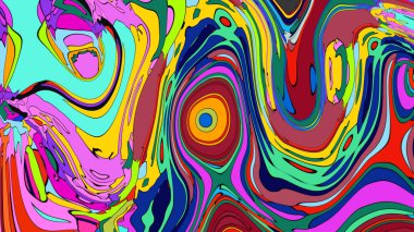 Boya lekeleri. Soyut şekilleri ve girdapları olan yaratıcı duvar kağıtları. 