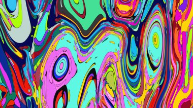 Dönen sıvı boyanın dinamik bir çizimi.