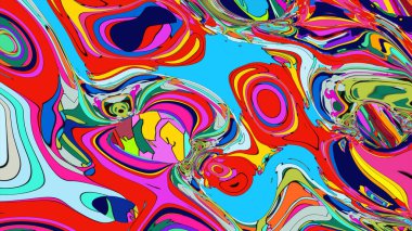 Canlı girdapların büyüleyici tasarımına sahip soyut bir çizim..