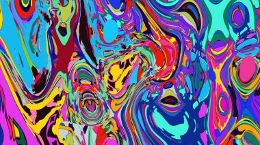 Girdap ve harmanlanan renklerin güzel, soyut bir çizimi.