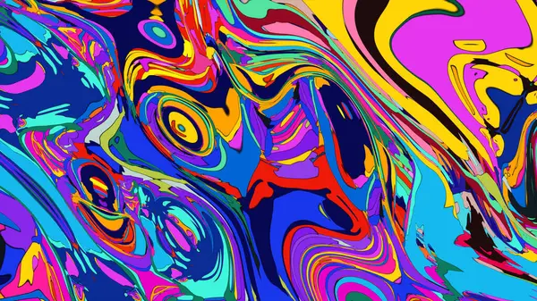 Canlı, soyut bir duvar kağıdı. Parlak, dalgalı boyalı..