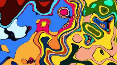 Soyut sıvı boya sıçraması. parlak psikedelik video