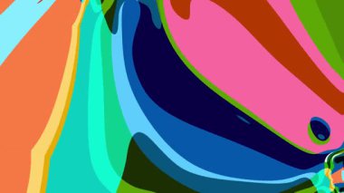 Sıvı boya ile dinamik soyut video