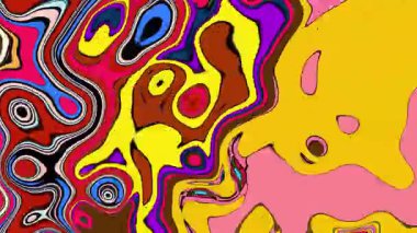 Parlak video, soyut boya sıçramaları