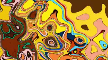 Parlak video, soyut boya sıçramaları