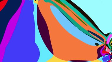 Akan parlak sıvı boya. renkli psikedelik video hareketi