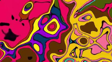 Renkli psikedelik video hareketi. akan parlak sıvı boya.