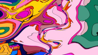 Dönen bir sıvının parlak ve sanatsal tasviri.