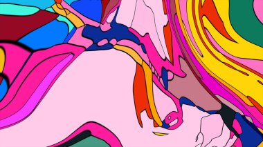 Dönen bir sıvının parlak ve sanatsal tasviri.