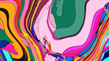 Kusursuz ve akıcı bir ton karışımı ile canlı bir soyut.