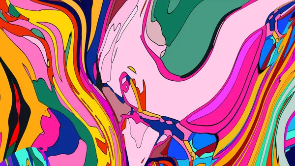 Kusursuz ve akıcı bir ton karışımı ile canlı bir soyut.