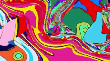 Psikedelik hareket. akan parlak sıvı boya.