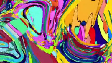 Canlı psikedelik video. akan renkli sıvı boya..