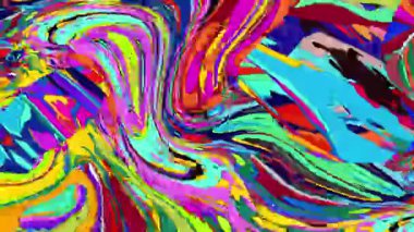 Canlı psikedelik video. akan renkli sıvı boya..