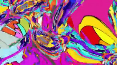 Canlı psikedelik video. akan renkli sıvı boya..