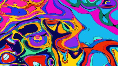 Dinamik, sıvı soyut desenli bir grafik tasarımı.