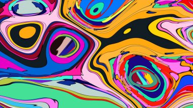 Sıvı hareketinin ve rengin özünü yakalayan bir sanat eseri..