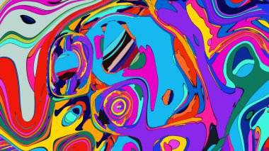 Sıvı hareketinin ve rengin özünü yakalayan bir sanat eseri..