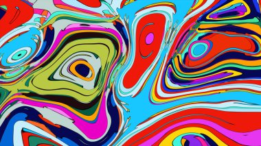 Görsel olarak çekici, dönen dalgaları olan soyut bir tasarım..