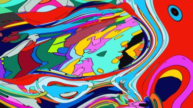 Görsel olarak çekici, dönen dalgaları olan soyut bir tasarım..