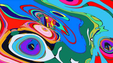 Sıvı renkli akışlı modern grafik tasarımı.