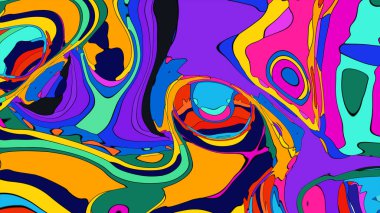 Sıvı renkli akışlı modern grafik tasarımı.