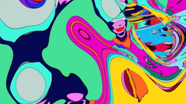 Sıvı renkli akışlı modern grafik tasarımı.