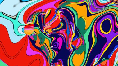 Dinamik ve anlamlı bir şekilde renkli sıvı mermer etkisi.