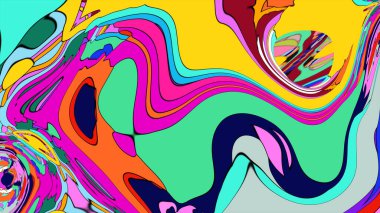 Dinamik ve anlamlı bir şekilde renkli sıvı mermer etkisi.