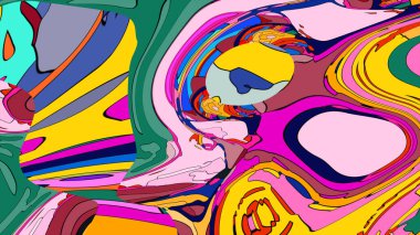 Dinamik ve anlamlı bir şekilde renkli sıvı mermer etkisi.