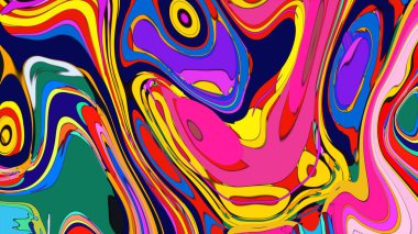 Artistic liquid illustration, featuring bright swirls and seamless hues.