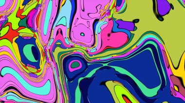 Colorful hypnotic illustration, with flowing shapes and a psychedelic gradient.