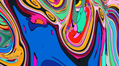 Abstract splashes illustration, a vibrant rendering of chaotic liquid art.