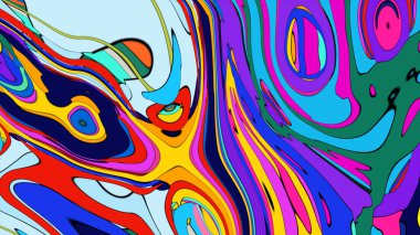 Abstract splashes illustration, a vibrant rendering of chaotic liquid art.