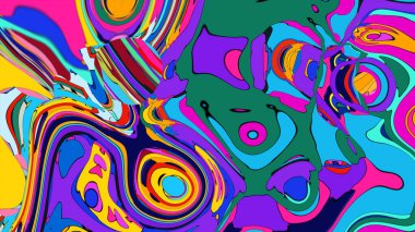 Abstract splashes illustration, a vibrant rendering of chaotic liquid art.